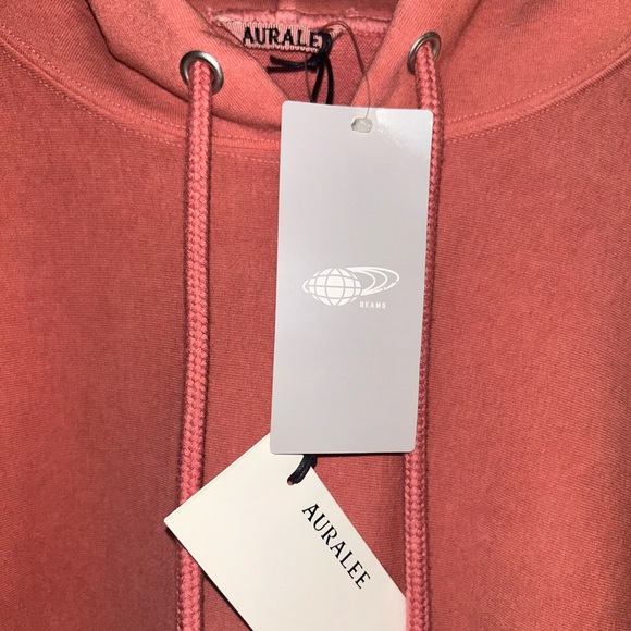 Auralee Super Milled Sweat P/O Parka 3 (small) Pink Red - Picture 2 of 5